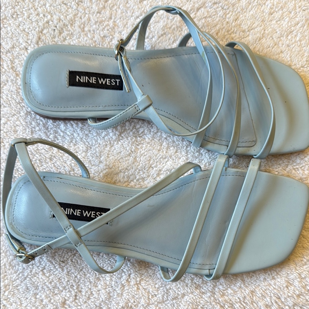 Nine West Blue Minimalist Sandals
